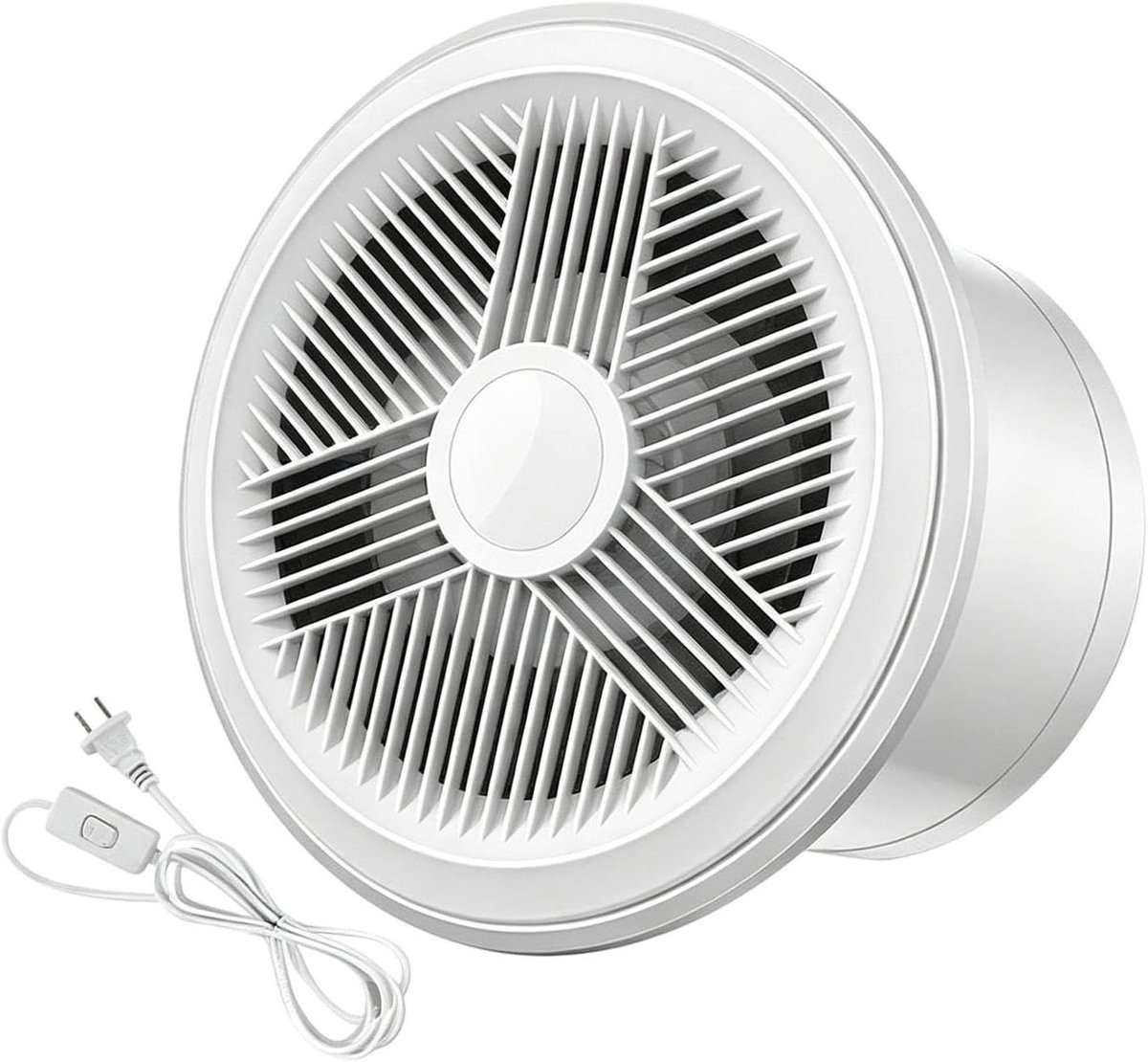 Afvoerventilator - Wandventilator Keukenventilator - Luchtcirculatie Verbeteren - Gereedschapsloze Installatie - 1016 cm - Wit