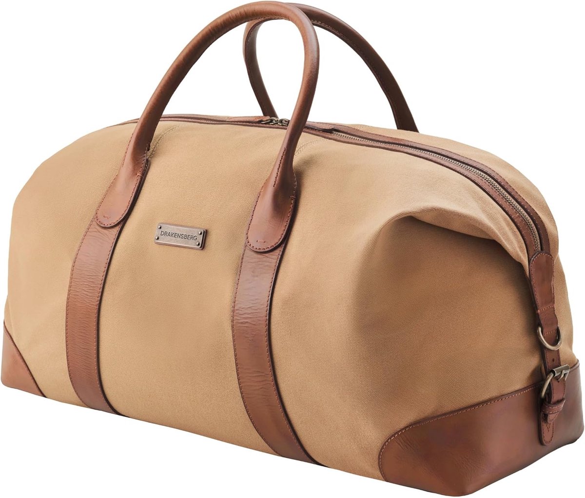 SnelShoppen - DRAKENSBERG Duffel Weekender - Grote Reisbagage in Retro Vintage Design voor Mannen en Vrouwen, Handgemaakt van Premium Kwaliteit, 60L C