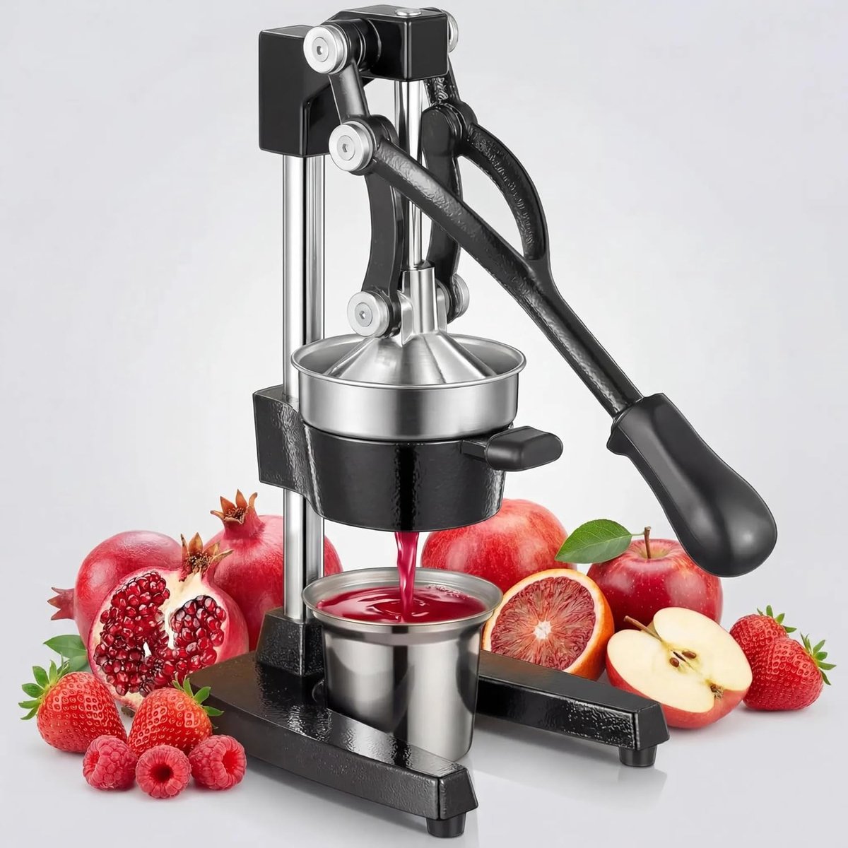 SnelShoppen - Handmatige Sappers Sinaasappelpers Roestvrij Staal 304 - Handmatige Granaatappelsapper Keuken Fruitpers - Krachtige Citrusvruchten Pers