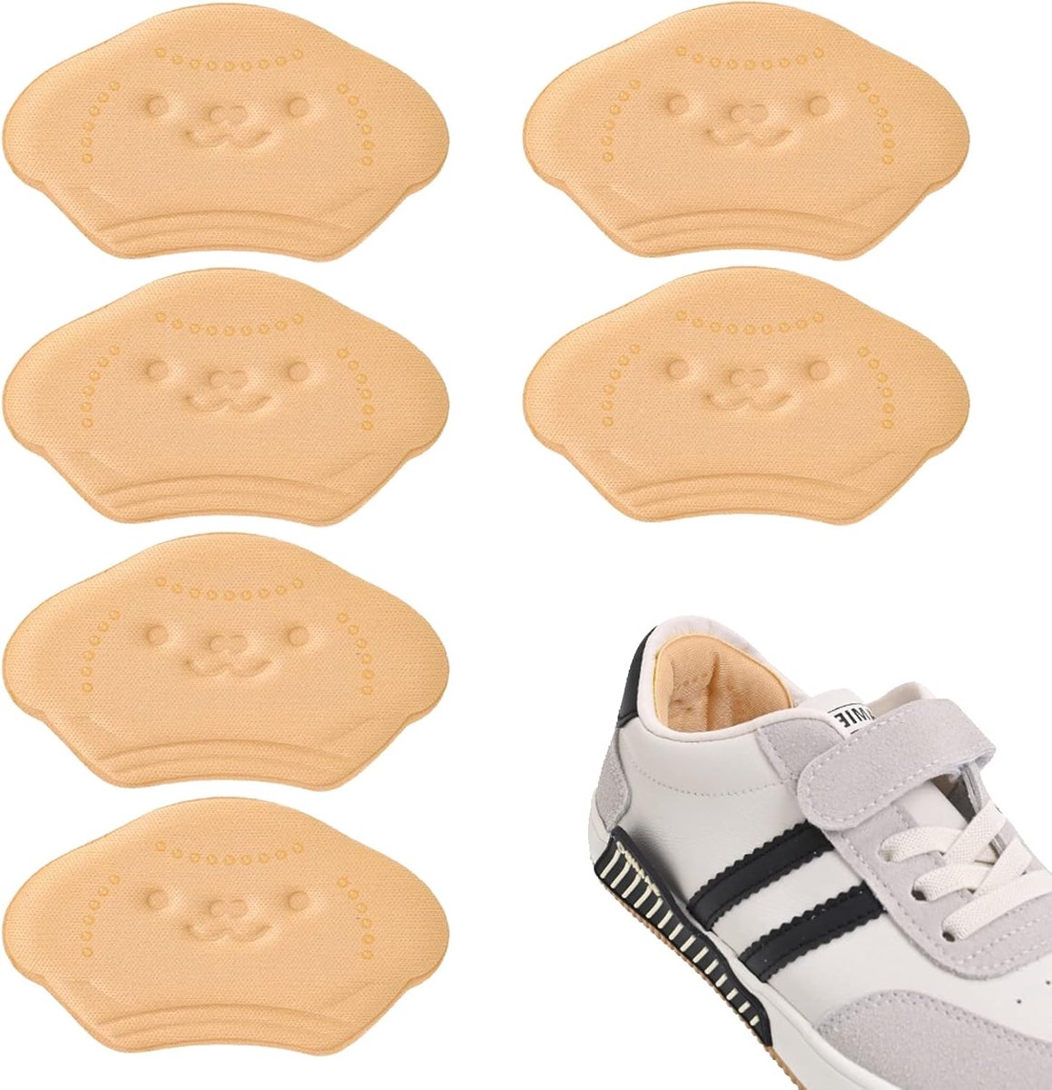 Hak Grips, 6pcs Zachte en Sticky Hak Grips voor Kids Schoenen Kids Schoen Inlegzolen voor Schoenen Te Grote Kids Kleine Hak Protectors voor Meisjes en Jongens (6PCS)