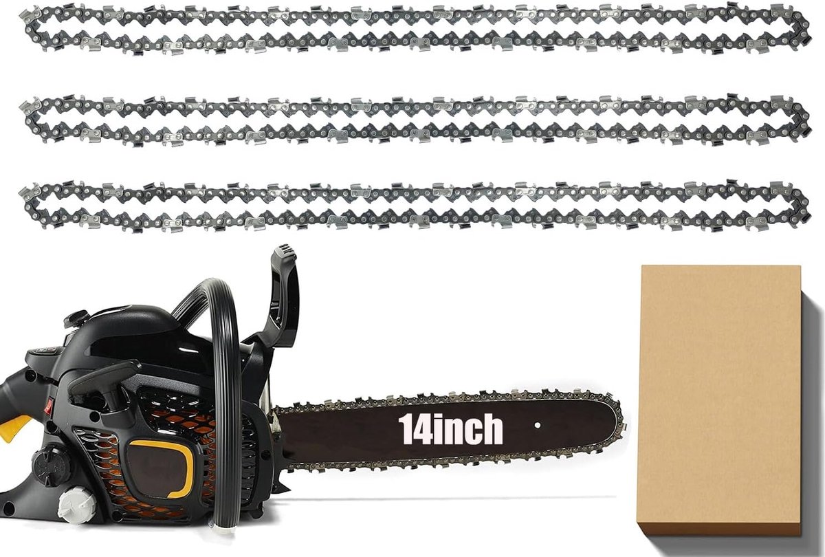 Zaagkettingen voor 35 cm rail 3/8 inch LP 1,1 mm 52 aandrijfschakels, kettingzaagkettingen compatibel met Makita DUC353, Einhell GP-LC 36/35 Li, Bosch AKE 35-19 S/AKE 35 S, Dolmar, Oregon