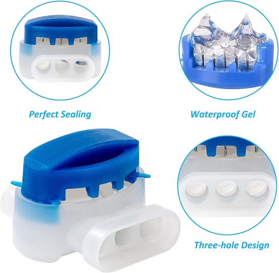 Kabelverbinders voor robotmaaier, waterdichte kabelklem met gelvulling voor robotmaaier, tuin, outdoor, auto, 20 stuks — afbeelding 2