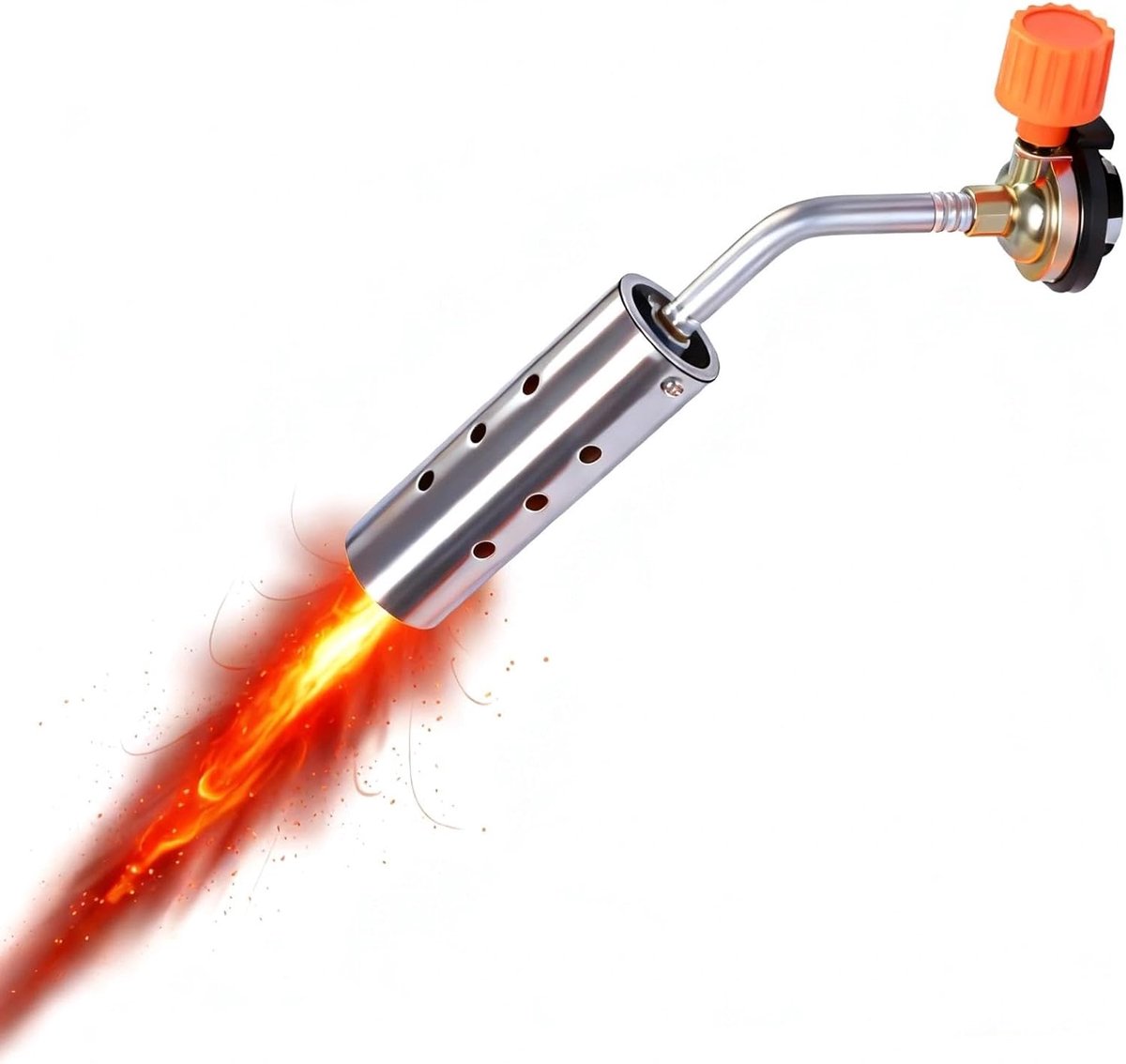 Gasbrander voor gasfles van roestvrij staal, winddichte afvlamapparatuur, kan worden omgekeerd, cassette-vlamwerper voor barbecue-aansteker en onkruid verbranden