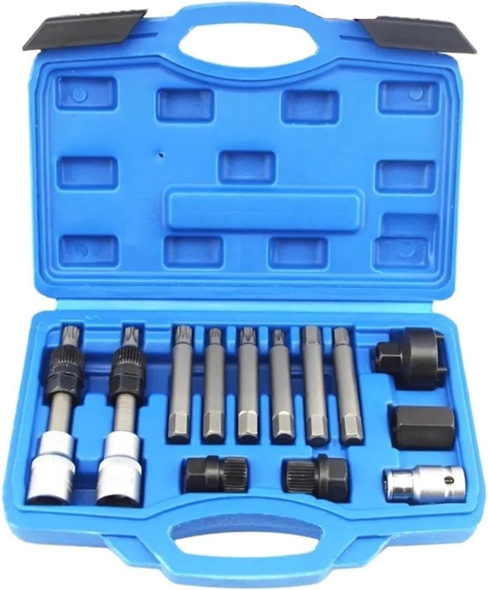 Poelietrekker Set - Motor Gereedschap - Auto Onderdelen Vervangen - Verstelbaar Ontwerp - 13 Delig - Metaal