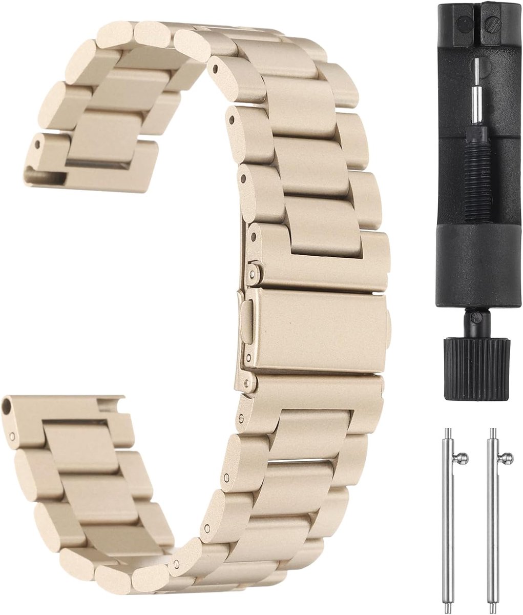 Roestvrij stalen armband mm metalen horlogebandjes vlindersluiting