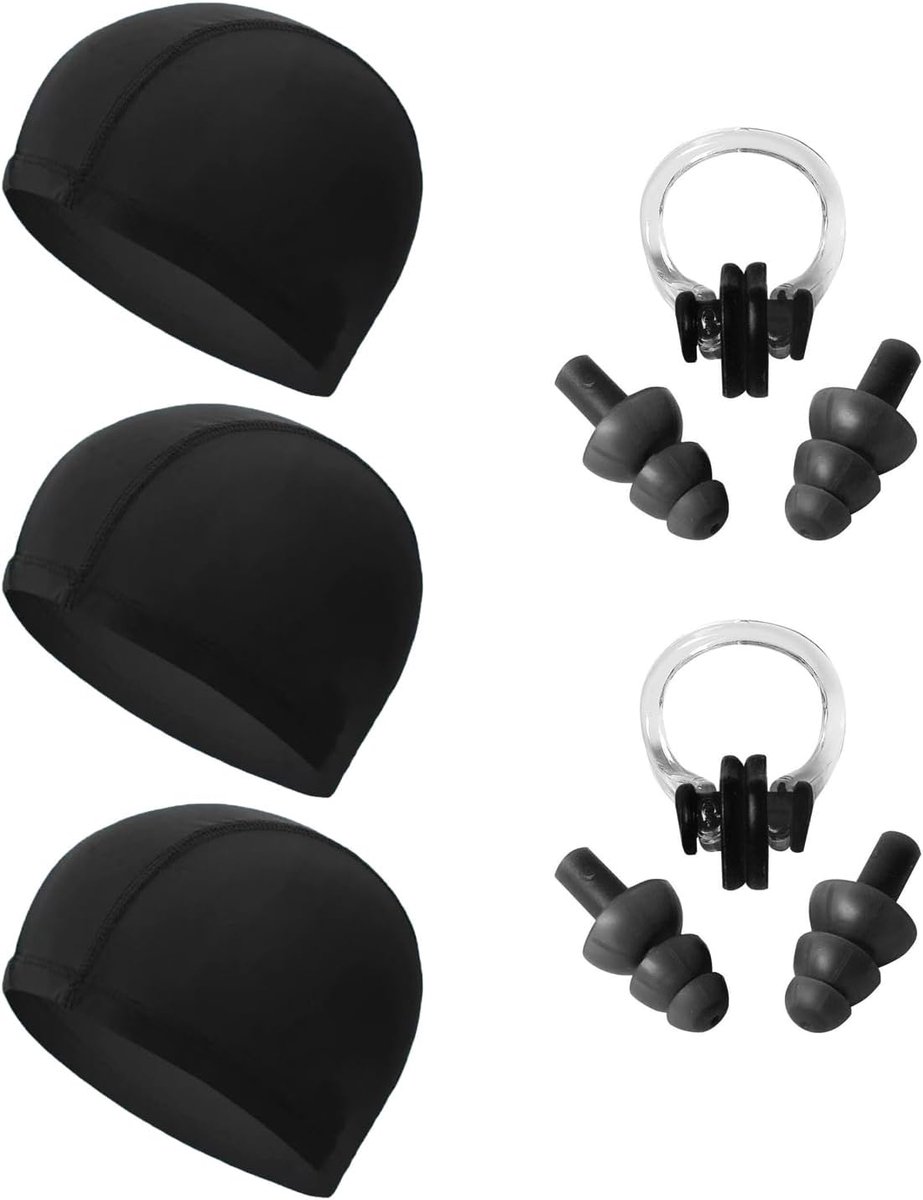 3 Stuks Badmutsen Voor Volwassenen, 2 Paar Neusriem-Oordopjes