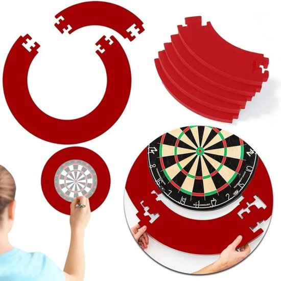 Dartbord Surround - Wandbeschermer Achterbord - Bescherming Muren - Universele Pasvorm - 709 Inch Dikte - Rood — afbeelding 4
