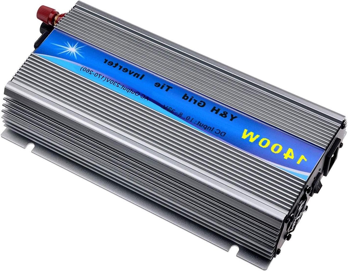 Zonne-energie Omvormer - Netgekoppelde Omvormer - Zelf Zonnepanelen Installeren - MPPT Pure Sinus - 1400 Watt - Aluminium