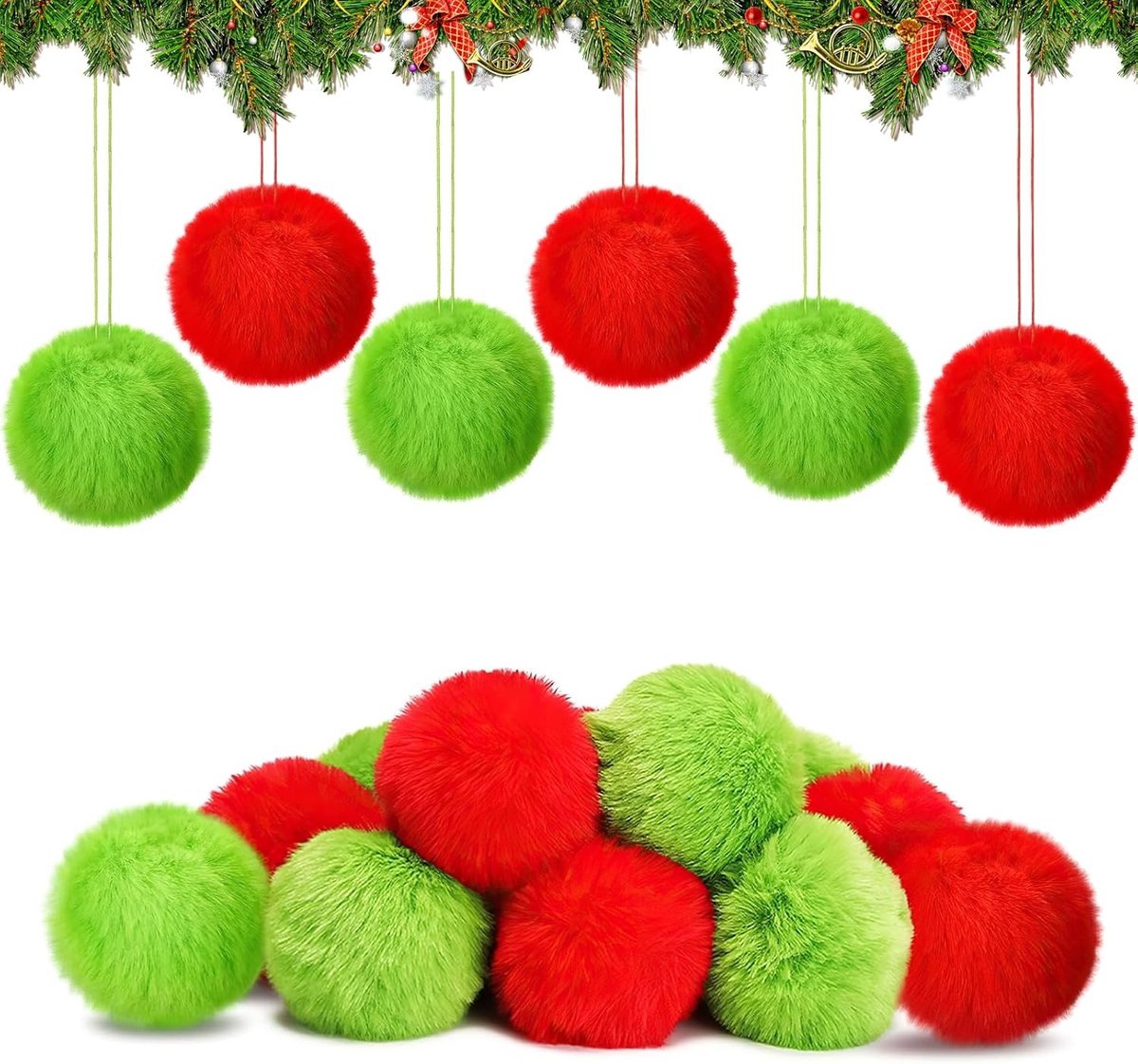 Kerstballen van 6 cm voor boomdecoratie, kleurrijke kerstversiering en ornamenten voor de feestdagen