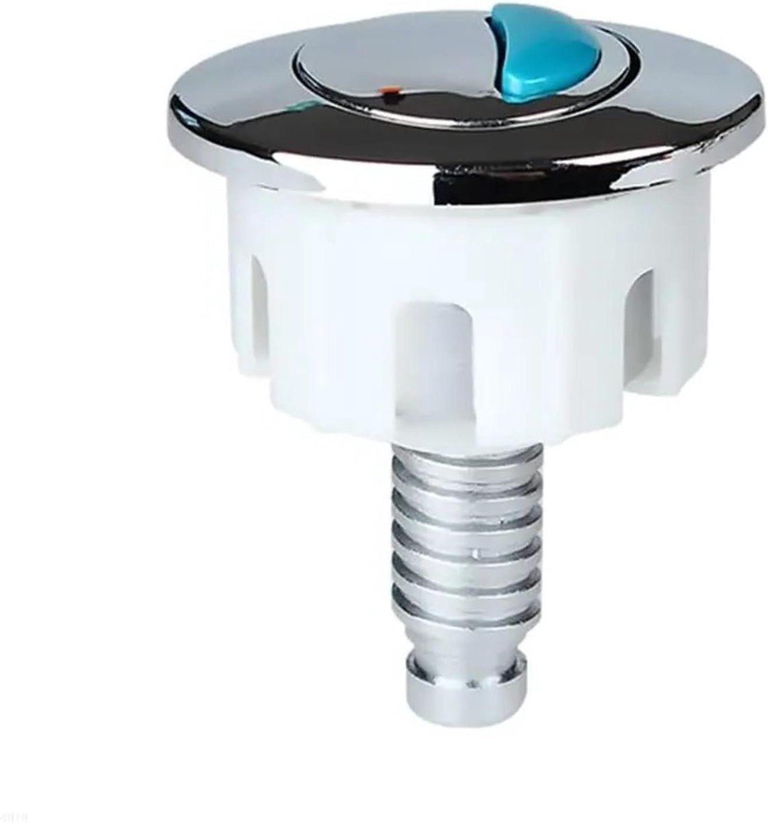 WC Spoelknop - Dubbele Spoelknop - Badkamer Reparatie - Eenvoudige Installatie - 6 x 6 x 7.5 cm - Chroom