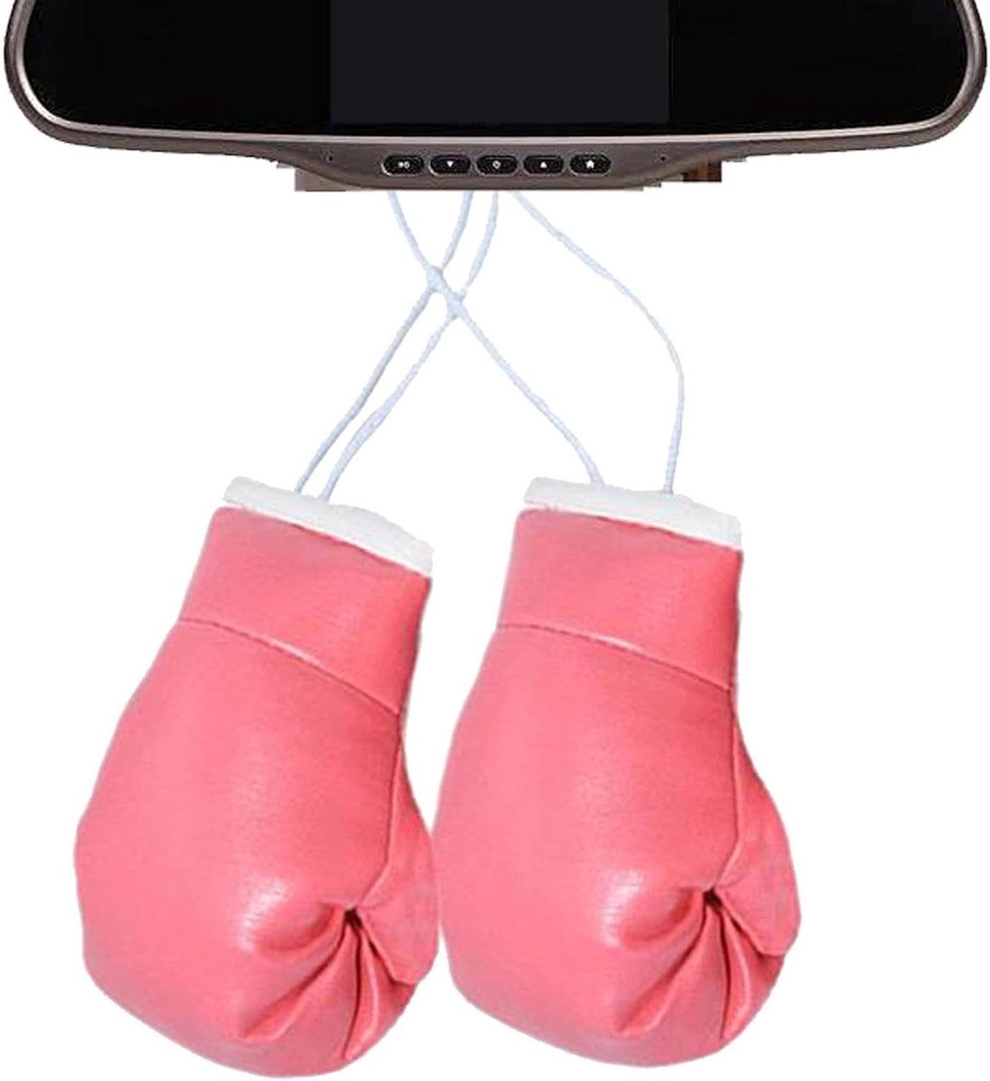 Mini Bokshandschoenen - Sleutelhanger Hanger - Auto Decoratie - Realistisch Ontwerp - 10x6cm - Roze