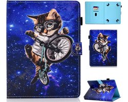 SnelShoppen - Universele 10 10.1 Inch Tablet en Smartphone Hoes - Flexibele Elastische Bandjes - Beschermende Cover voor Yotopt, Vankyo, Duoduogo, Meb