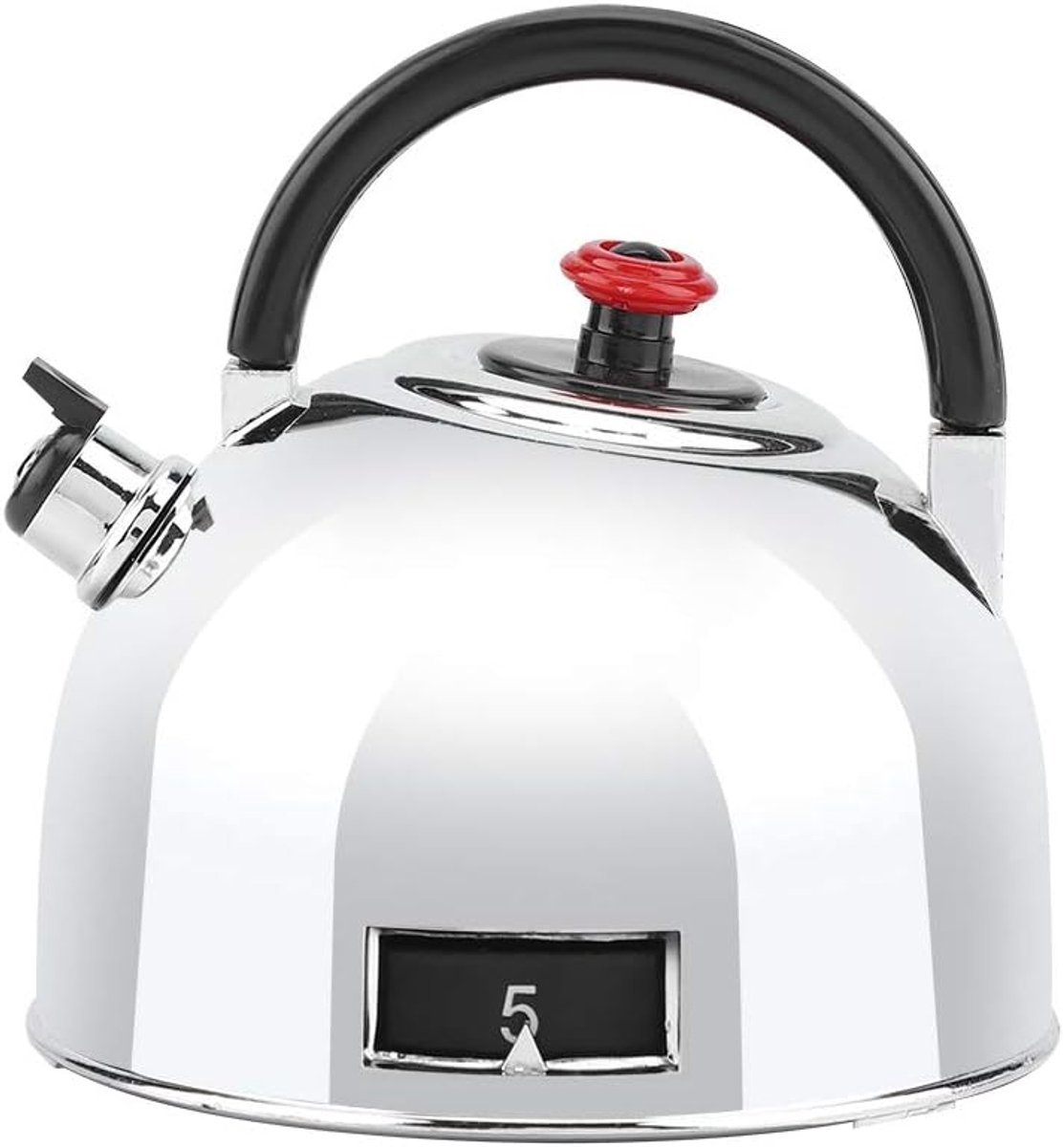 SnelShoppen - Theepot Vormige Keuken Timer 60 Minuten Mechanische Tijdklok RVS Keukenaccessoire Tijdherinnering