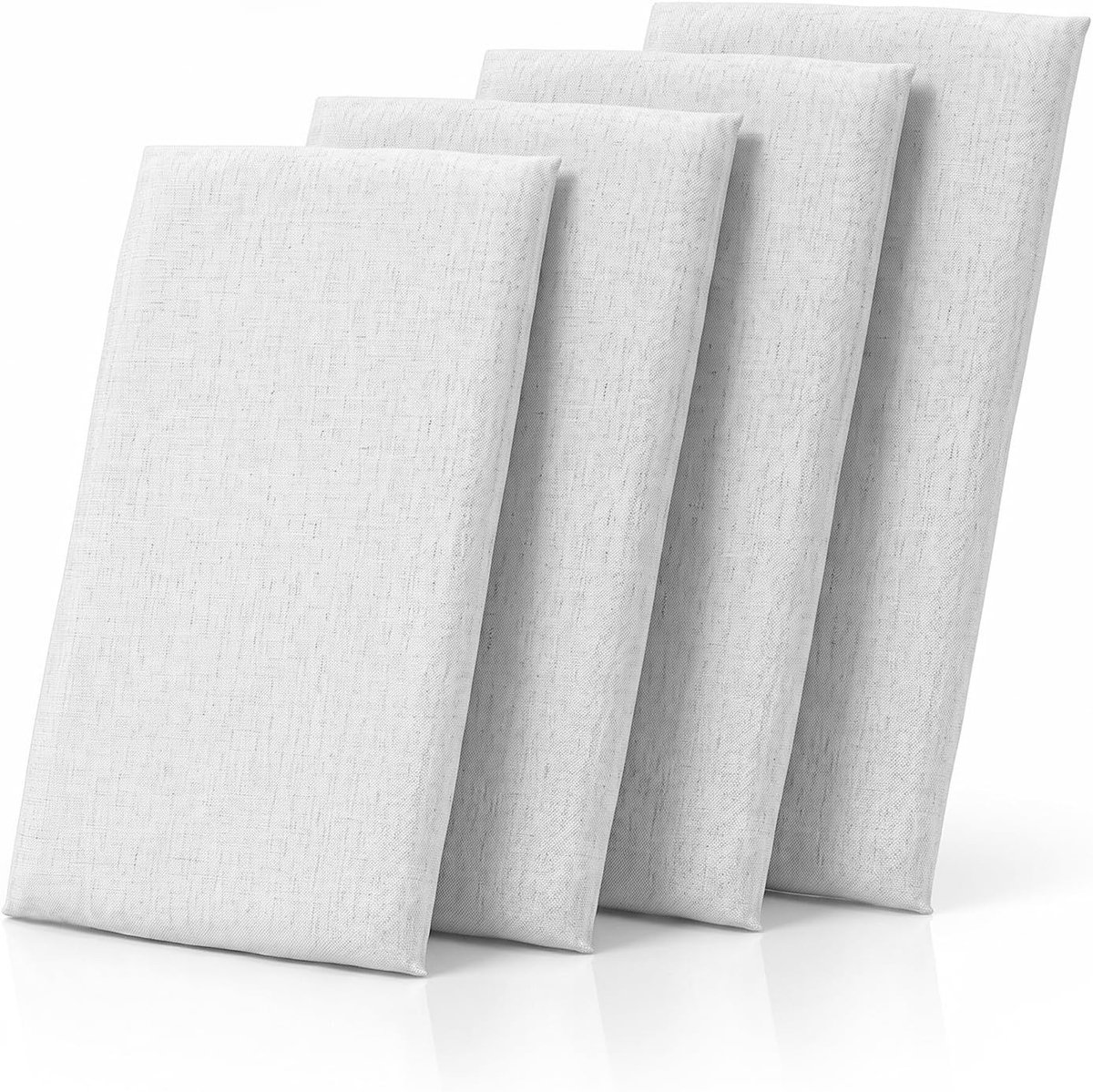 Upholstered Wandkussens Set van 4 - Rectangle 40x20cm - Zelfklevende Wandpanelen voor Slaapkamer, Kinderkamer en Kantoordecoratie