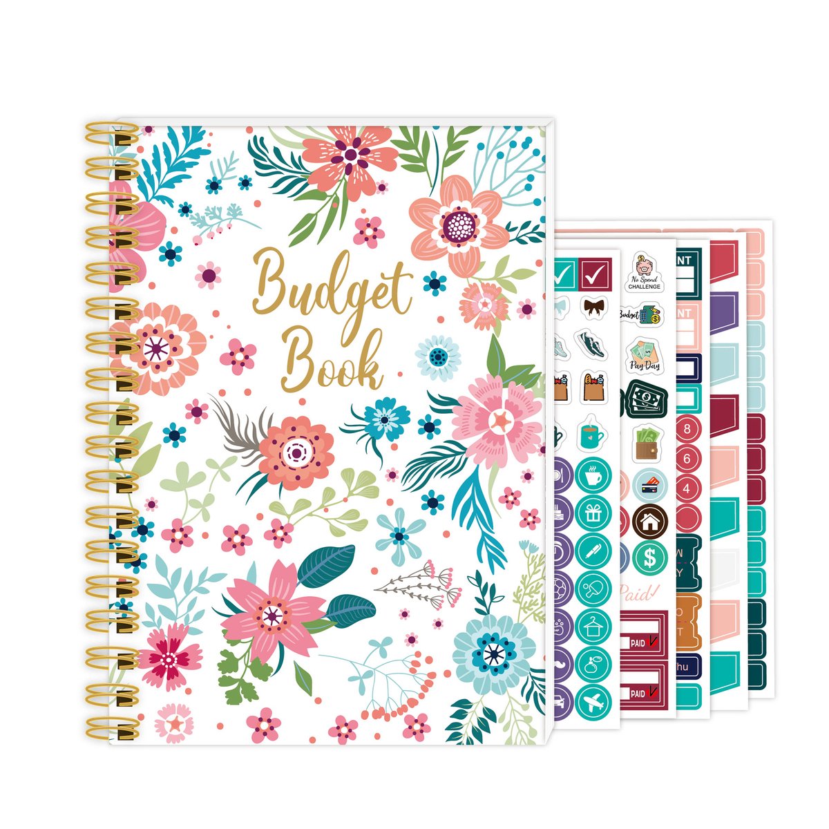 Agenda 2026 - Wekelijks/Maandelijks Kalenderboekje - Creatieve plannerstickers - Ringband Agenda - Budgetplanner - A5（20.8 x 14.73 cm）
