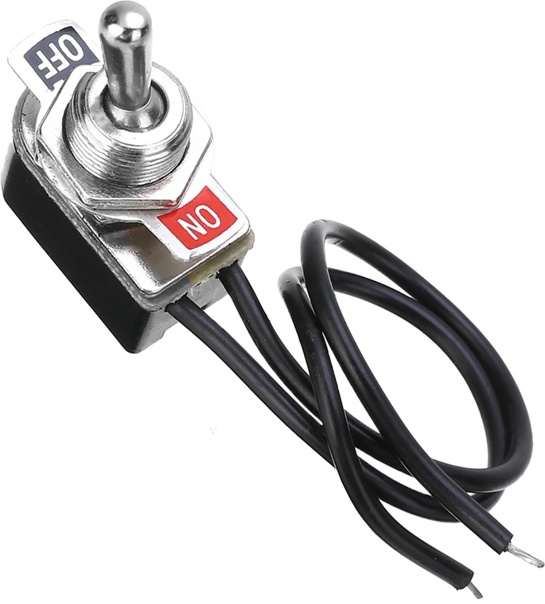 SnelShoppen - Rocker switch 12V met bedrading, MiniBoat 2-polige schakelaar 12V, 6A/120V/3A/230V, voor thuis, auto en elektrische apparaten