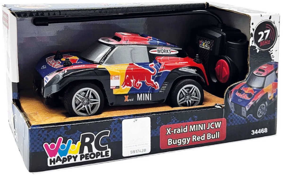 RC buggy X-raid MINI JCW Red Bull - 1:28 - 27 MHz - Met afstandsbediening - Buiten - binnen