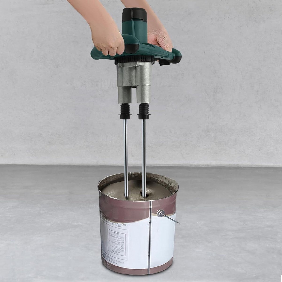 Mortelmixer Betonmixer - Handmixer Stukadoor - Mengen van Materialen - 6 Snelheden Instelbaar - 2800W - Groen