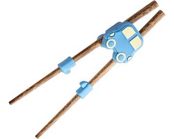 Training Eetstokjes - Hulp Eetstokjes Kinderen - Zelfstandig Leren Eten - Anti-slip Auto Helper - 181 cm - Blauw
