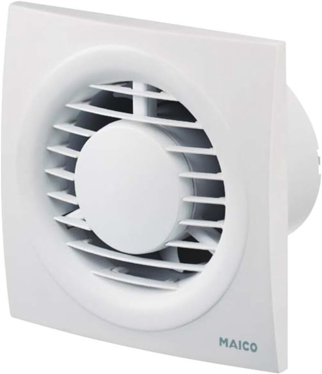 SnelShoppen - Maico ECA PIANO H Ventilator voor Kleine Ruimtes, 100mm Nominale Breedte, Kunststof, Verkeerswit, Ideaal voor Thuis, Kantoor en Meer