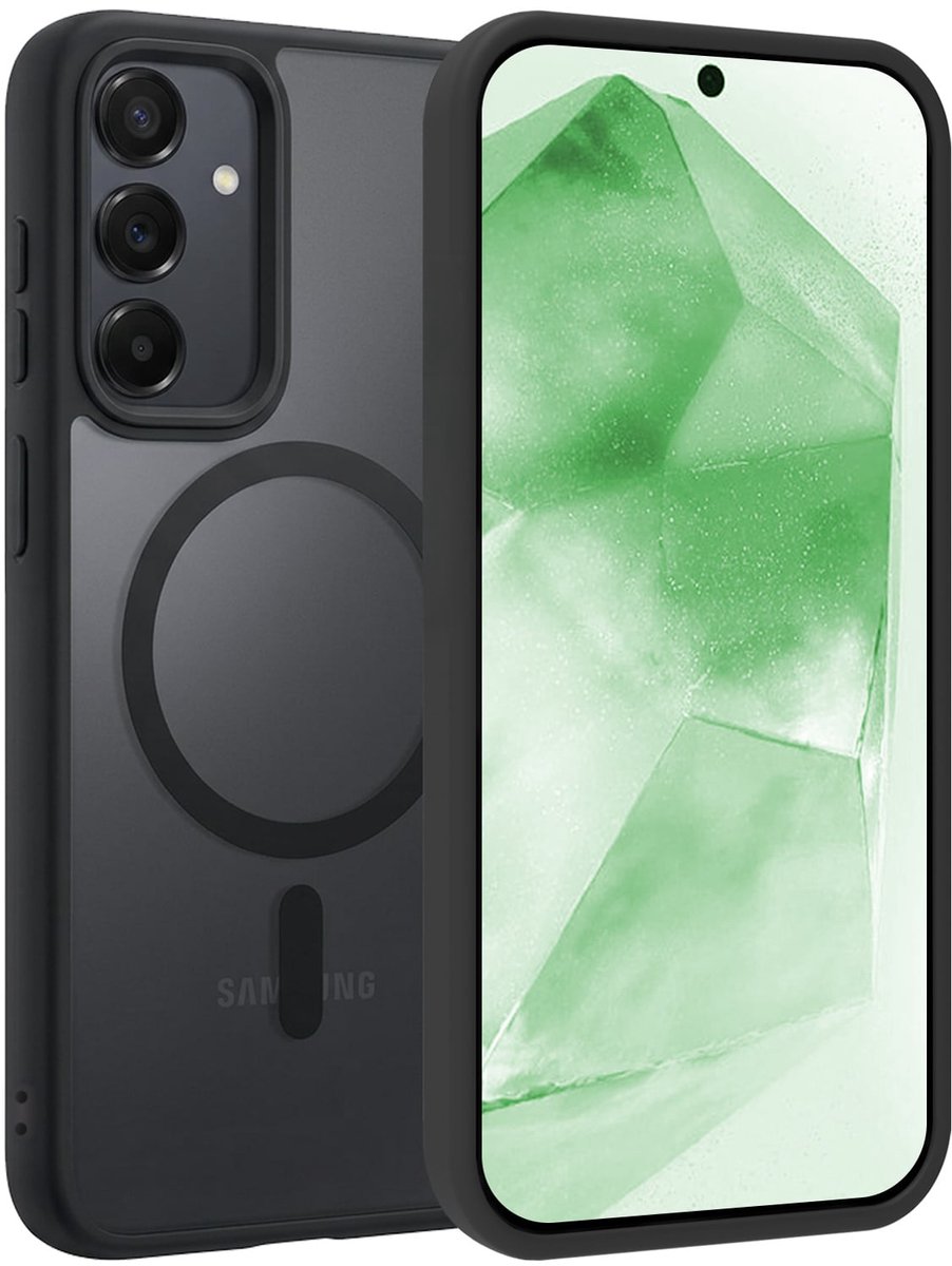 Hoesje Geschikt voor Samsung Galaxy A55 - Magsafe Compatible - Sterk & Shockproof - Back Cover - Shock Proof Case - Telefoon Hoes Shockproof - Zwart