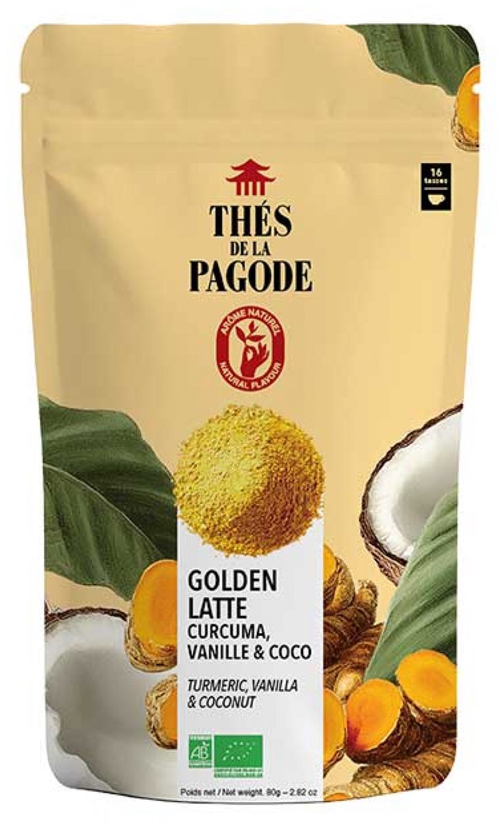 Thés de la Pagode Biologische Golden Latté 80 g