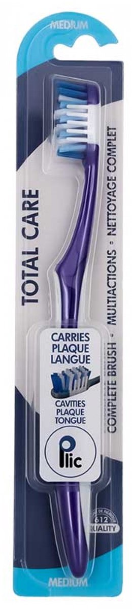 Plic Dental Total Care Tandenborstel Medium (Kleur : Blauw)