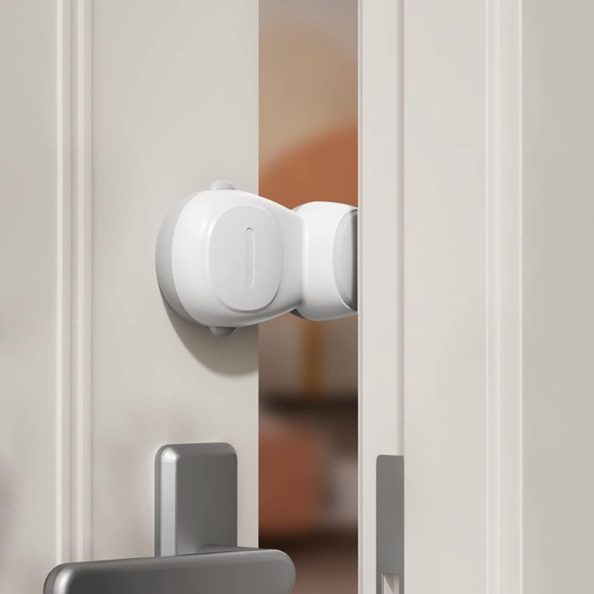 4 Stuks Automatische Deurstopper voor Babyveiligheid, Vingerbeschermers voor Kinderen, Antiknijpoplossing zonder Boren en Gereedschap (Wit)