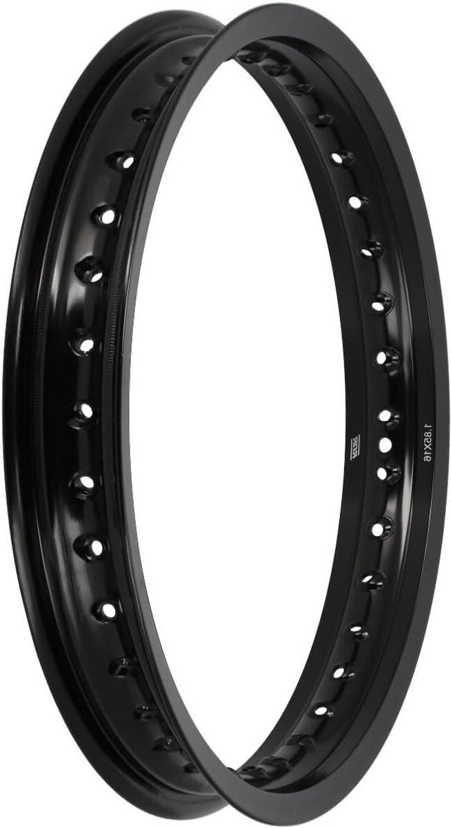 Aluminium Velg - Motorfiets Velg - Motorfiets Onderhoud - Zwart Geanodiseerd - 185 x 16 Inch - Zwart