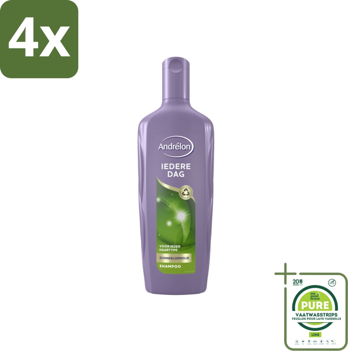 Andrélon - Iedere Dag - Shampoo - 300 ml - Voordeelverpakking - 4 stuks - Shampoo - Haarverzorging
