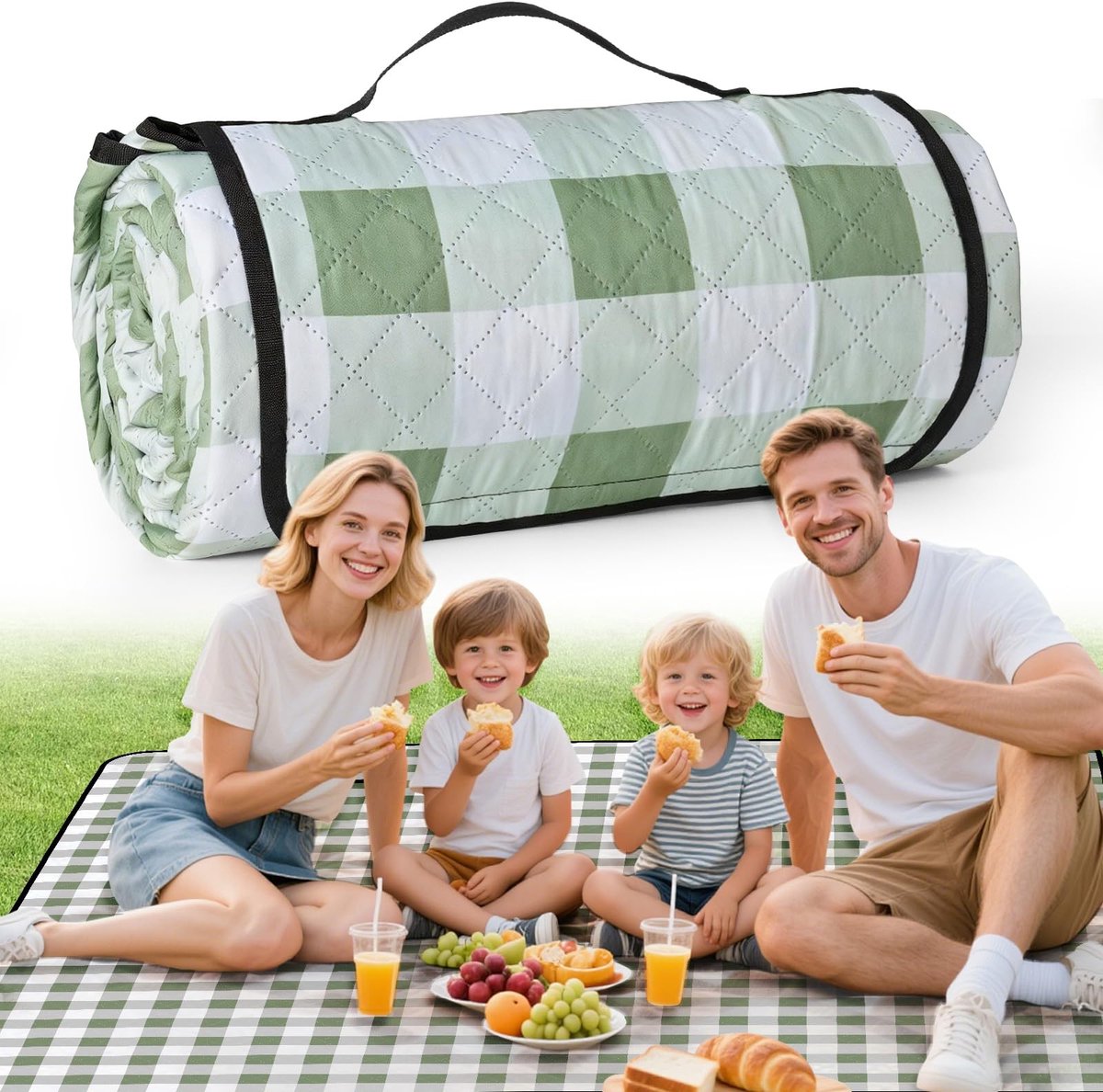 Omgoods - Waterdichte Picnicdeken 200 x 200 cm voor Strand en Kamperen