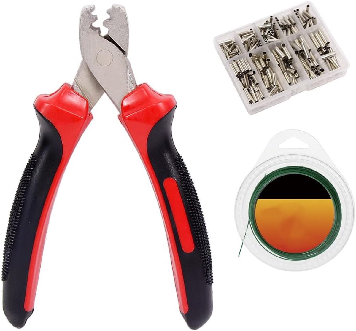 Klemhulzen Set Hulzentang Hengeltang 300 Knijphulzen in 7 verschillende maten