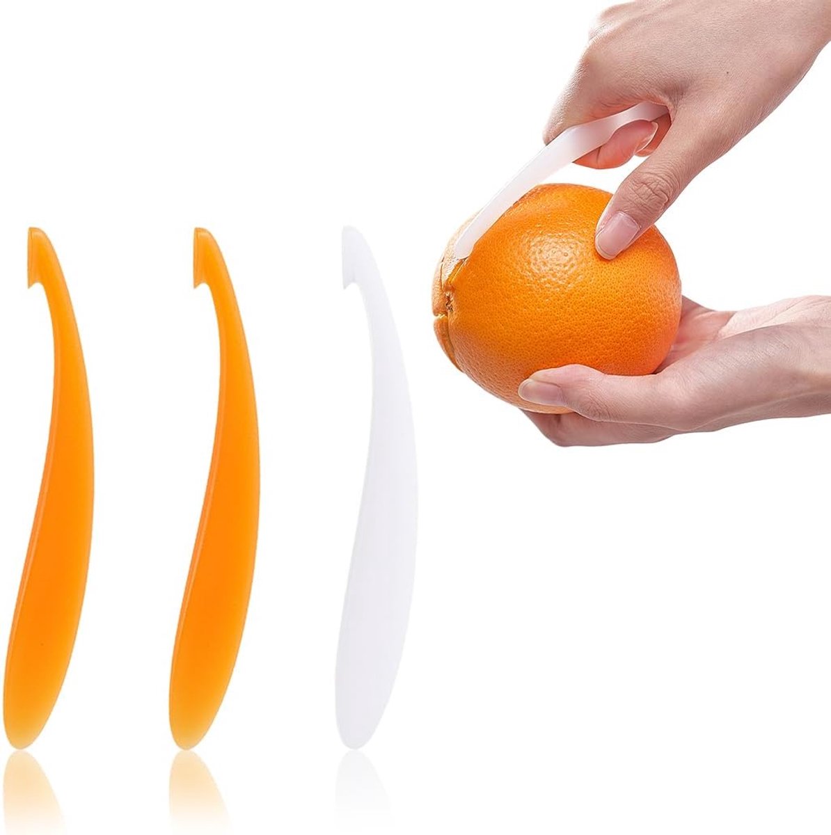 3 stuks sinaasappelschiller, kunststof oranje dunschiller, effectieve citrusschiller voor sinaasappelschiller en andere citrusvruchten, oranje schiller, praktisch dunschiller, gereedschap voor