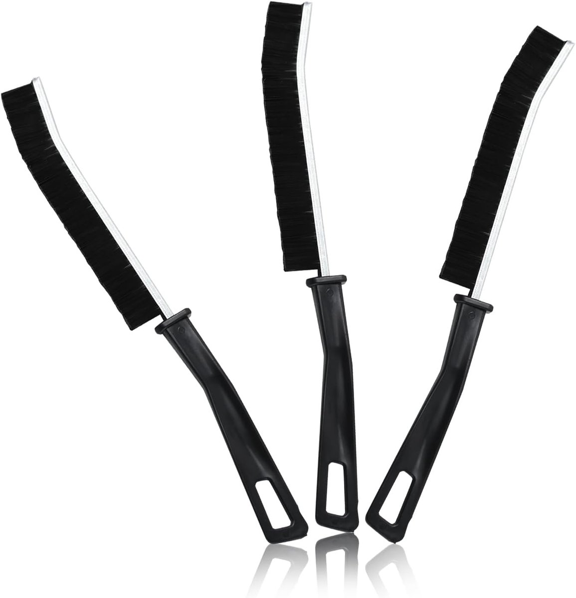 3 stuks tegelborstel, voegenborstel, badkamerborstel, voegenreinigingsborstel, spletreinigingsborstel, voegenreiniger met ergonomische handgreep, voor vloertegels, keukenspoelbakken en