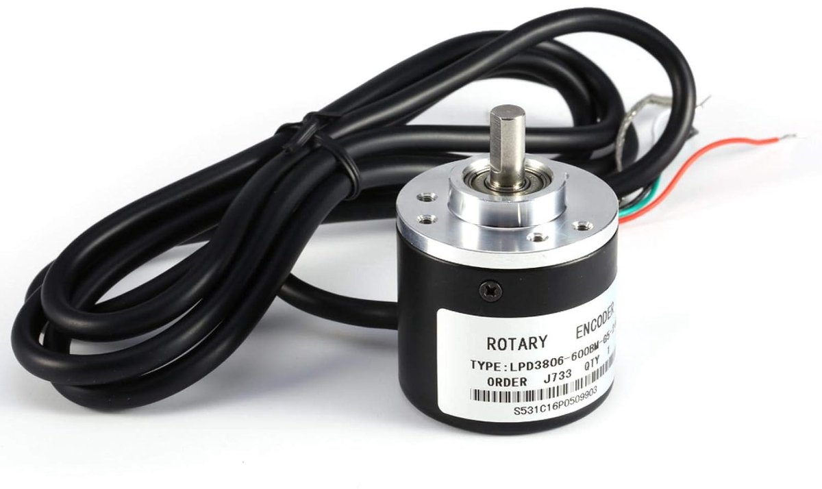 600P / R incrementele roterende encoder, foto-elektrische incrementele rotatie-encoder DC 5V-24V AB 2-fasen foto-elektrische encoderschacht 6 mm encoder Brede spanningsvoedingen