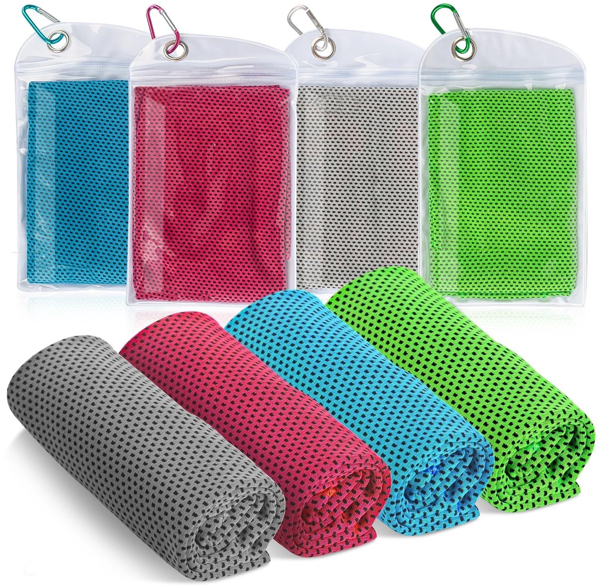Omgoods - Set van 4 Verkoelende Handdoeken | Sport- en Yoga Koelhanddoeken