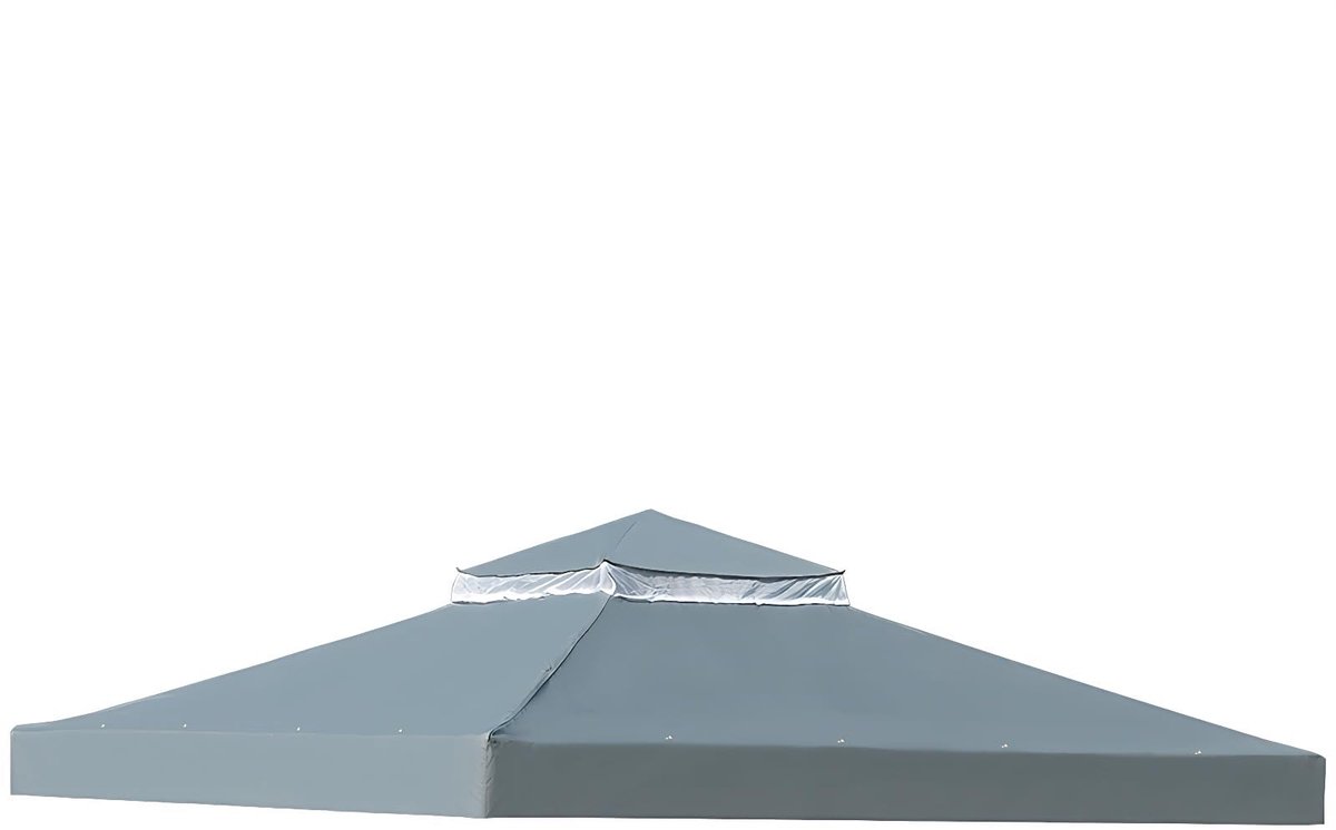 Omgoods - Dubbel Dak Luifel 3 x 3 m - Waterdichte Paviljoenhoes met Gaas