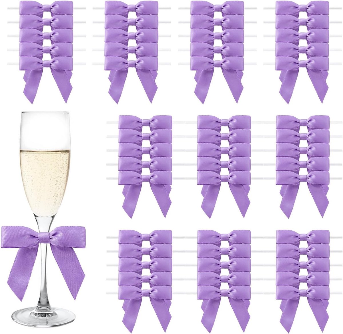 Strikken Decoratie Bruiloft Cadeaustrikken Klein Geschenk Strikken Voor Kerstmis Verjaardag Communie 50 Stuks,Paars