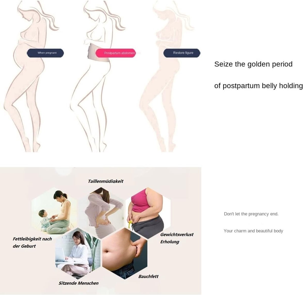 Shaper Dames, Buikverstrekking Riem, Taille Trimmer Postpartum Buikband, Hoog Elastisch Korst Buik Shapewear Buikweg Riem Na, Zwart, One size