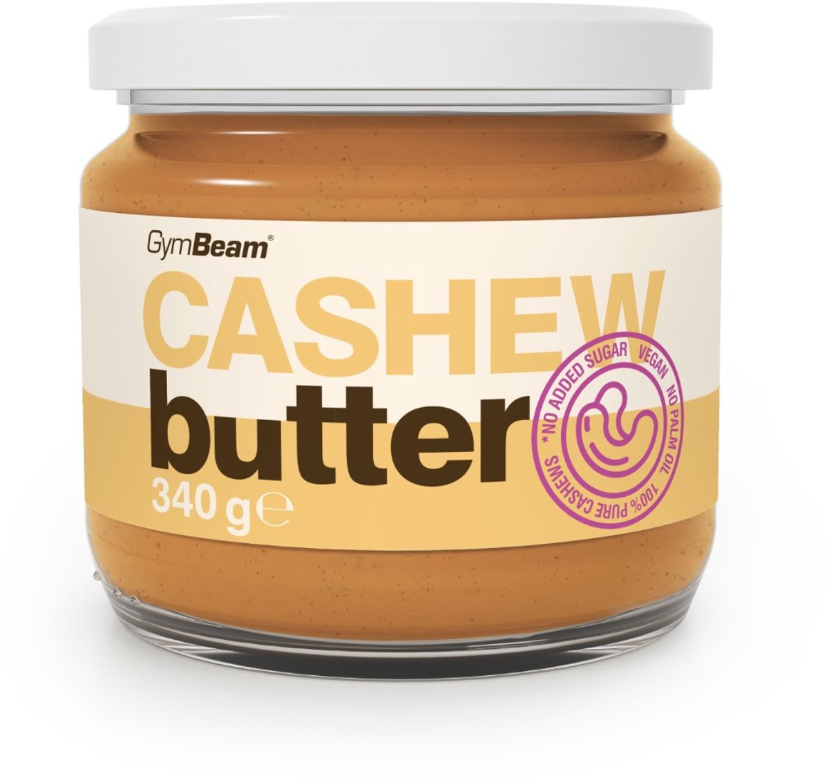 GymBeam Cashewboter 340 g glad