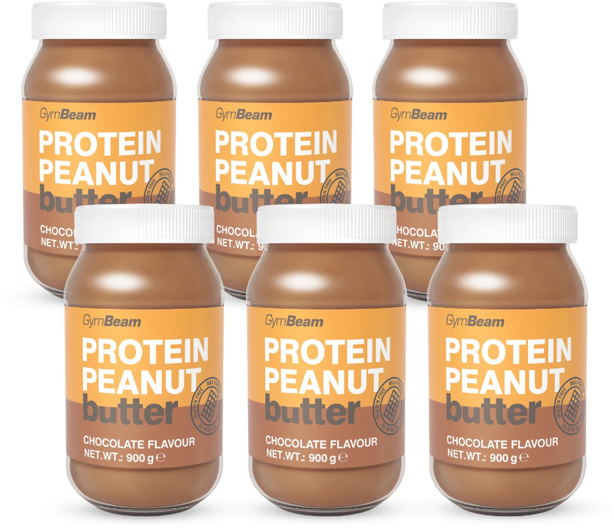 GymBeam Eiwit Pindakaas 6 x 900 g chocolade