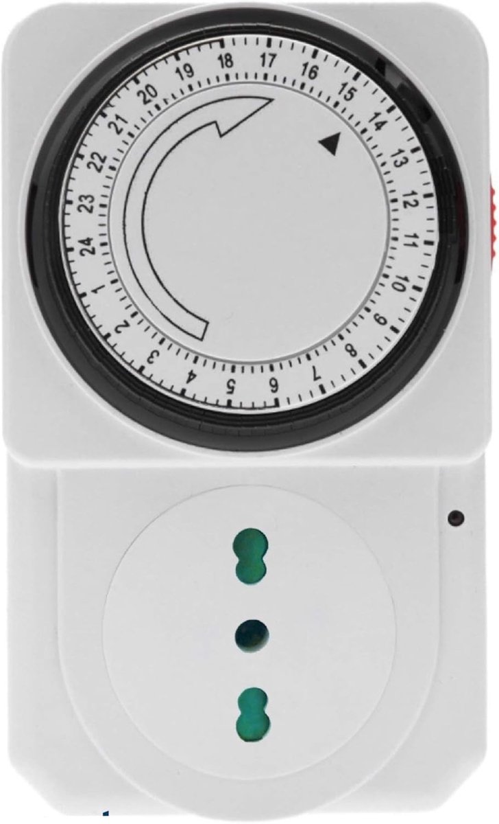 DI SALDI Programmeerbare timer, 24 uur, stopcontact met instelbare timer