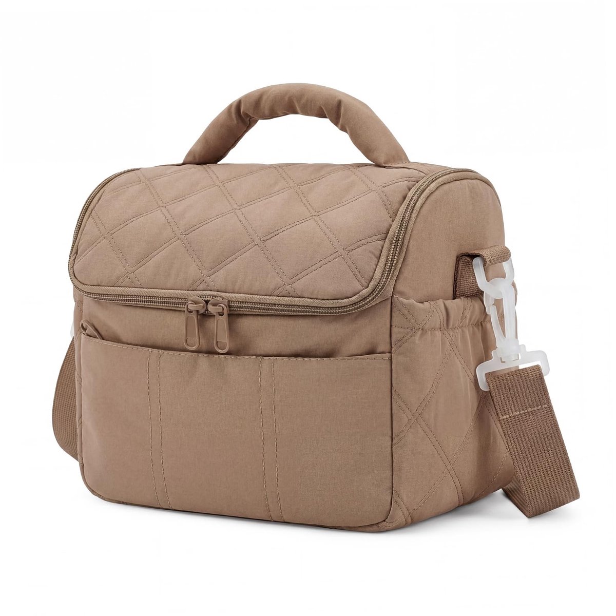 Omgoods - Dubbellaagse Insulated Koeltas voor Werk en Picknick (Camel)