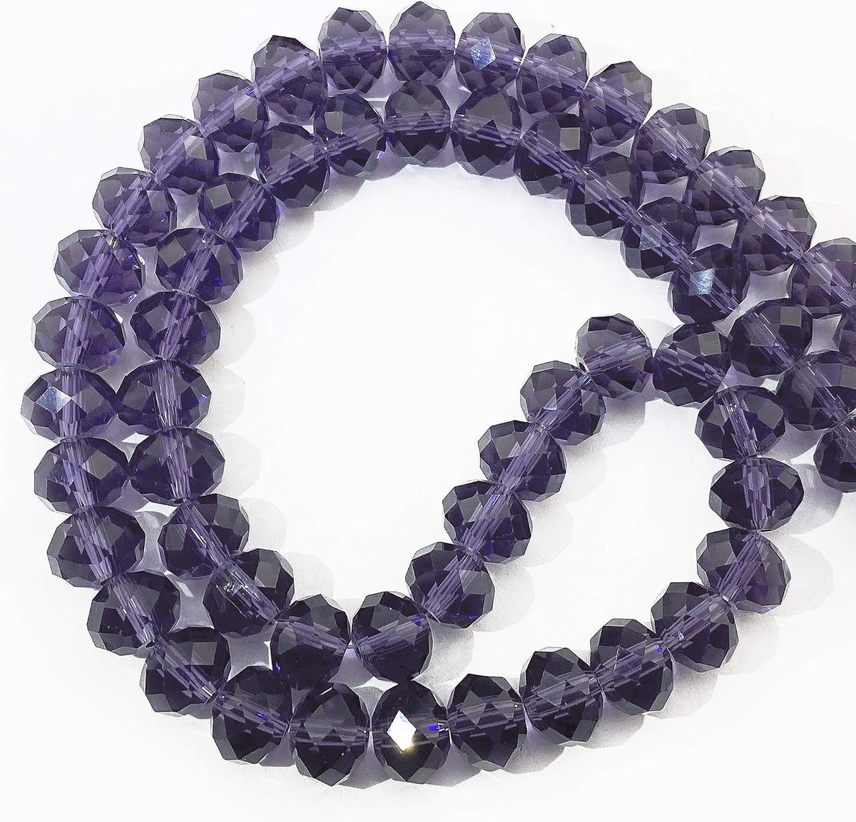 Kralen 12mm Violet Facetd Rondel Vorm Spacer Kralen voor Ketting Bracele Sieraden DIY Making(GB-12-Violet)