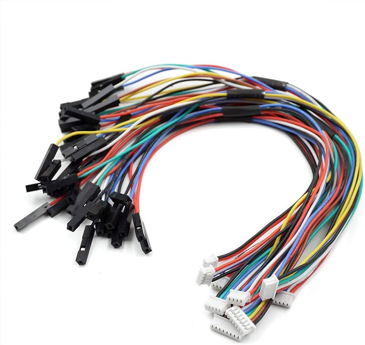 9 stuks 1,25 mm tot 2,54 mm pitch Dupont adapterkabeldraad compatibel met Molex PicoBlade voor Pixhawk Flight Controller RC Drone 2Pin naar 8P