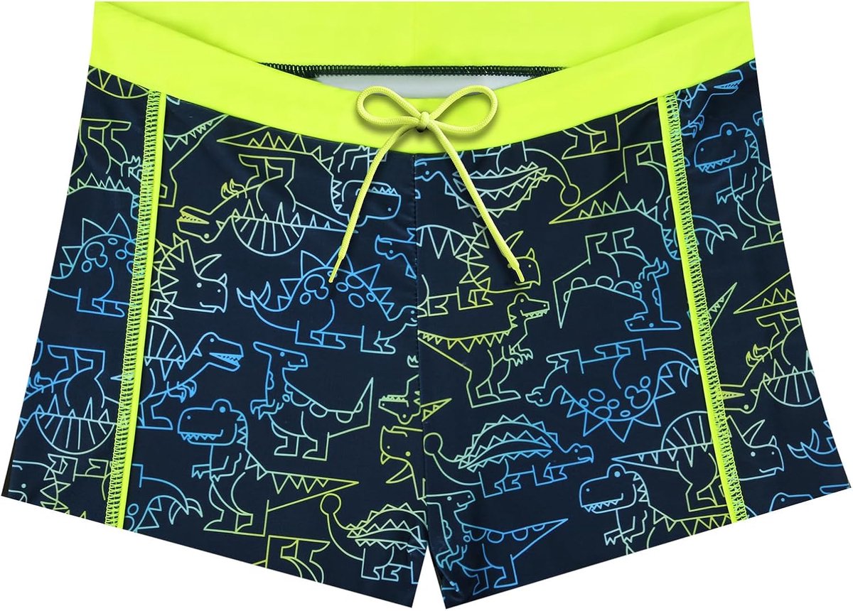 Zwemshorts Badmode Jongens Hipster Boxershorts met Verstelbaar Trekkoord Snel Drogende Zwemboxer Zwembroek voor Kinderen met Gevoerde Elastische Tailleband