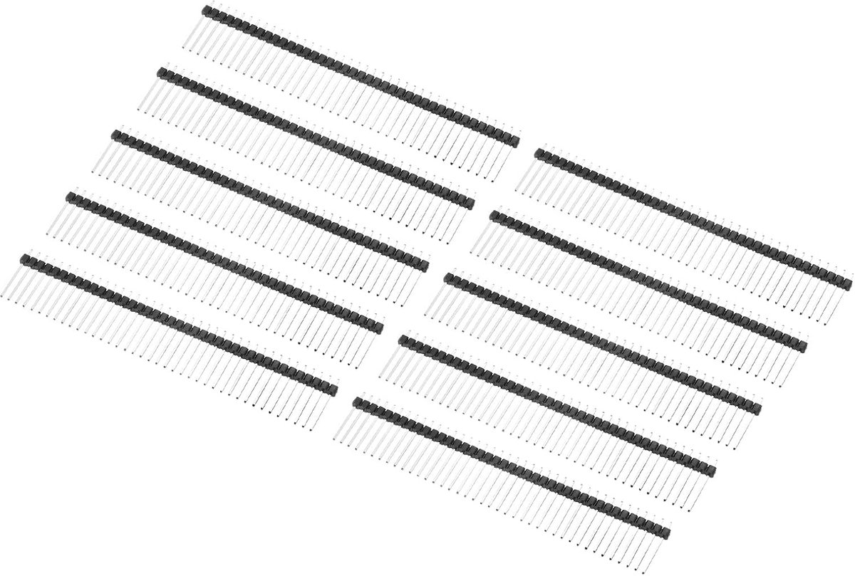 Pack van 10 DIP Pin Header enkele rij 40P 19mm lengte verkoperd voor PCB