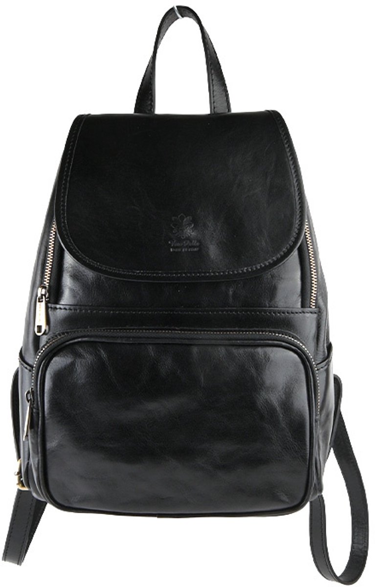 Giuliano lederen rugtas Nova - Dames - Made in Italy - Zwart