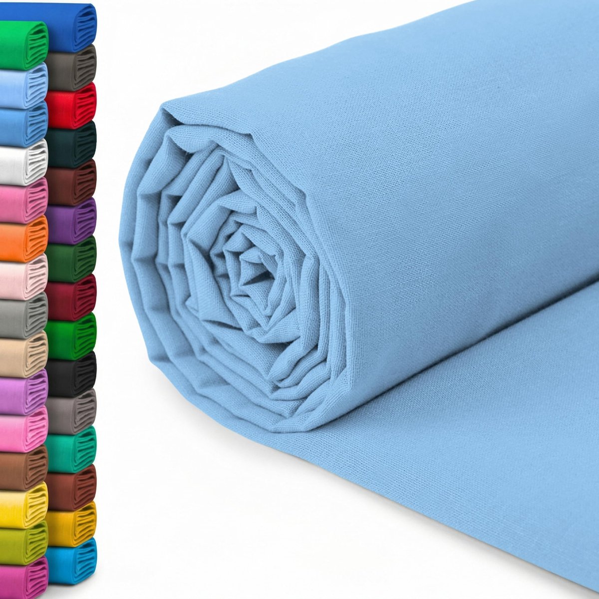 Stof 100% katoen - 150 cm breed - Verkocht per meter - Ideaal voor quilten, naaien, voeringen voor gordijnen, tassen, beddengoed, kussenslopen - Hemelsblauw - 0,5 m