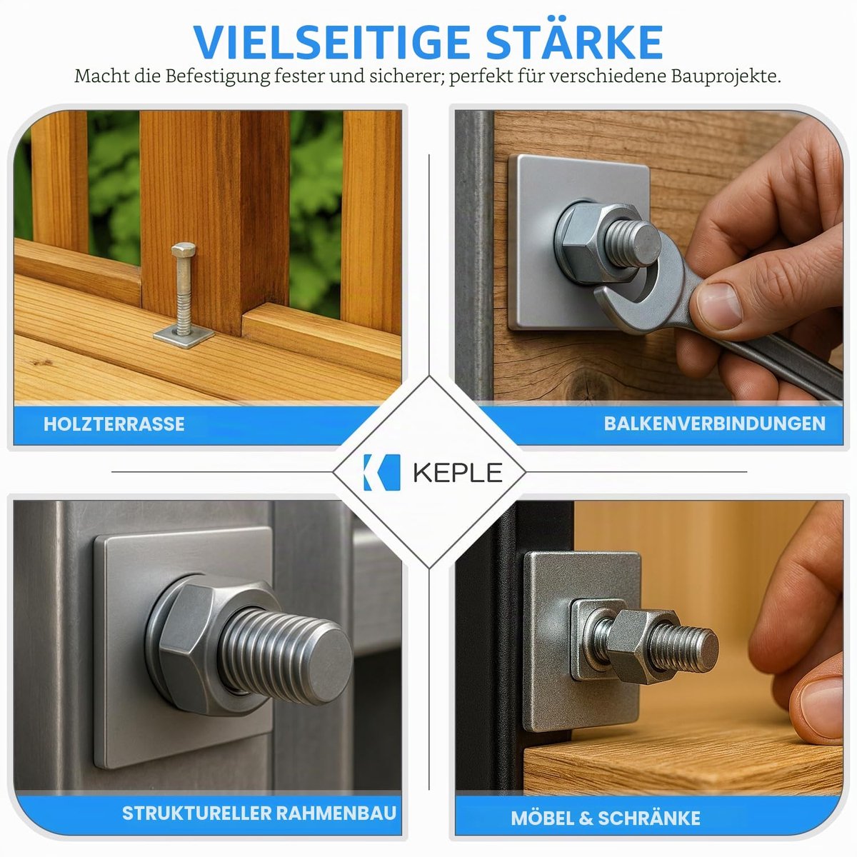 Vierkante plaat sluitringen, rechthoekige sluitring met rond gat, verzinkt gegalvaniseerd heavy duty sluitring voor 16 mm bouten/moeren DIN436 (2 stuks)